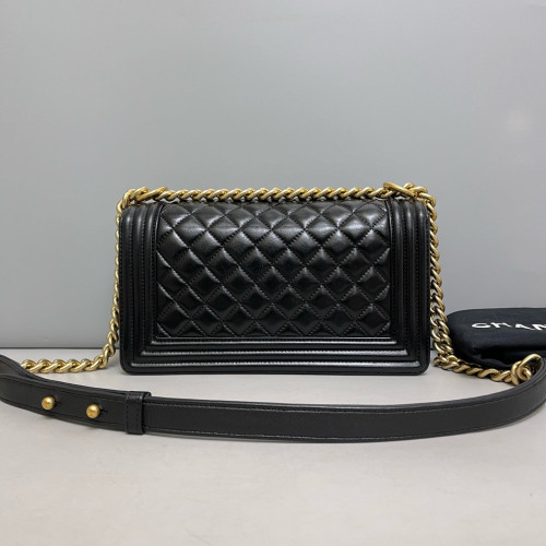 Chanel Quilted Medium Boy Flap Calfskin Black