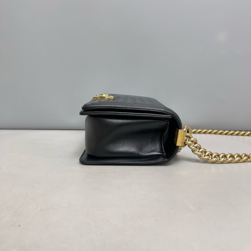 Chanel Quilted Medium Boy Flap Calfskin Black