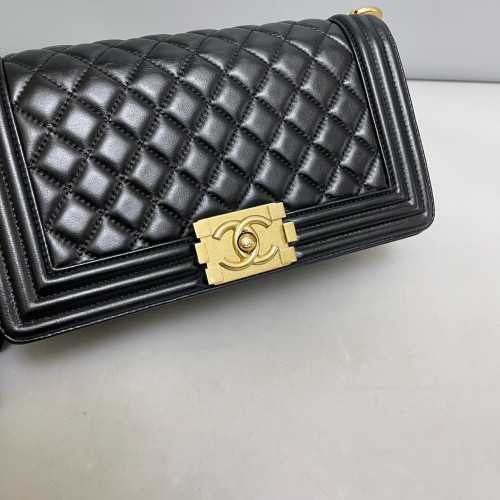 Chanel Quilted Medium Boy Flap Calfskin Black