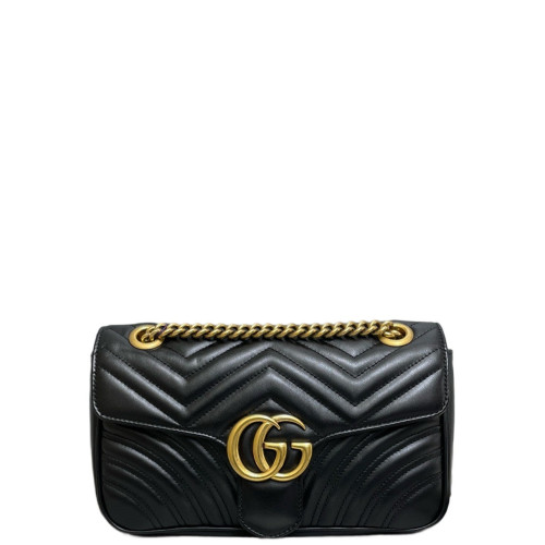 Gucci Matelasse Small GG Marmont Calfskin Black