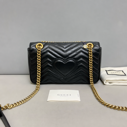 Gucci Matelasse Small GG Marmont Calfskin Black