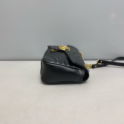 Gucci Matelasse Small GG Marmont Calfskin Black