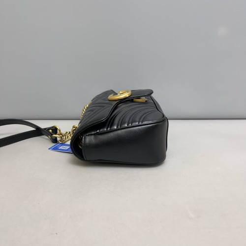 Gucci Matelasse Small GG Marmont Calfskin Black
