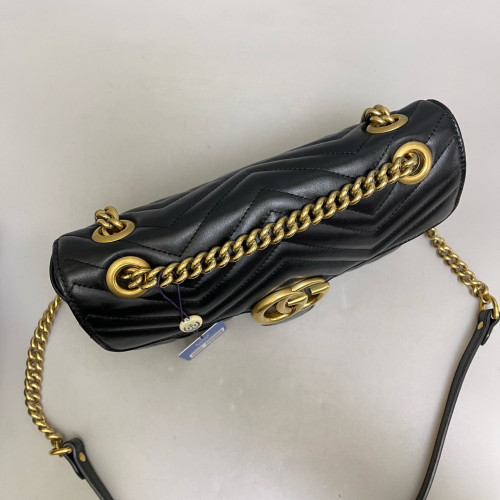 Gucci Matelasse Small GG Marmont Calfskin Black