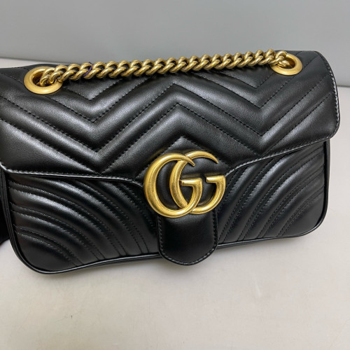 Gucci Matelasse Small GG Marmont Calfskin Black