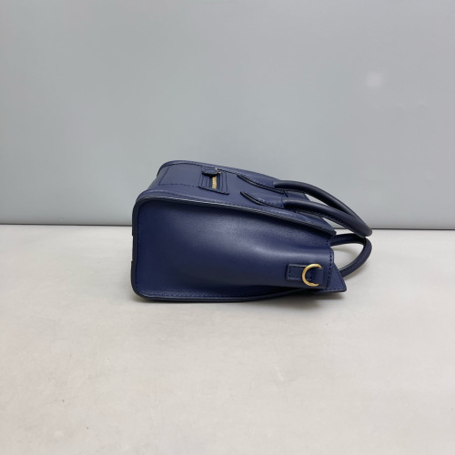 Celine Nano Luggage Calfskin Blue