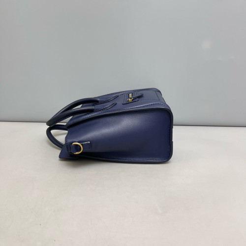 Celine Nano Luggage Calfskin Blue
