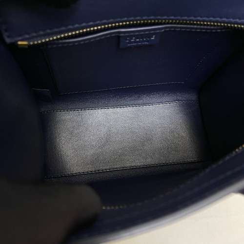 Celine Nano Luggage Calfskin Blue