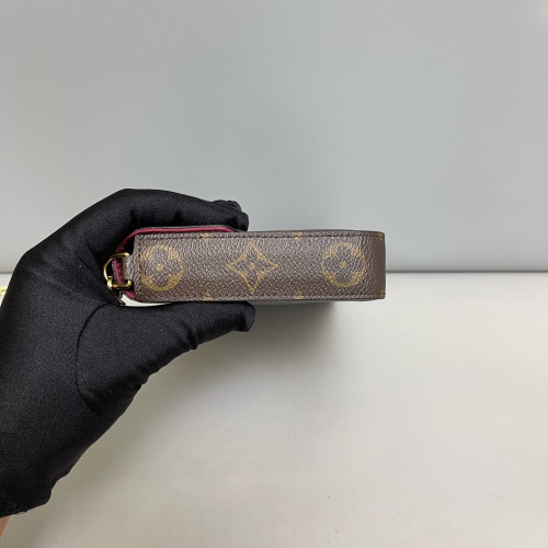 Louis Vuitton Pochette Felicie Chain Wallet Monogram Brown