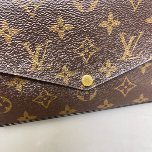 Louis Vuitton Pochette Felicie Chain Wallet Monogram Brown