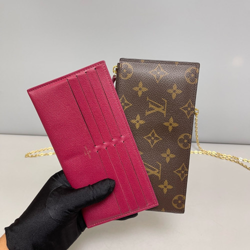 Louis Vuitton Pochette Felicie Chain Wallet Monogram Brown