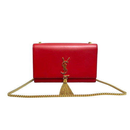 Yves Saint Laurent Medium Kate Crossbody Bag Calfskin Red