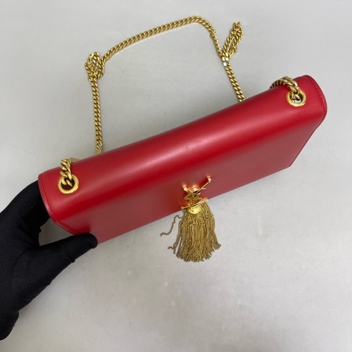 Yves Saint Laurent Medium Kate Crossbody Bag Calfskin Red