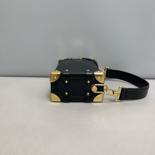 Louis Vuitton Side Trunk Pm Grained Calfskin Black