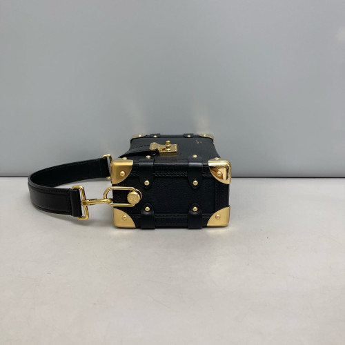 Louis Vuitton Side Trunk Pm Grained Calfskin Black