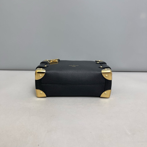 Louis Vuitton Side Trunk Pm Grained Calfskin Black