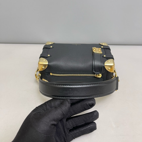 Louis Vuitton Side Trunk Pm Grained Calfskin Black