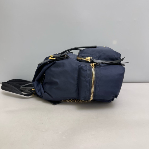 Burberry Medium Rucksack Backpack Nylon Calfskin Dark Blue Black Burberry Medium Rucksack Backpack Nylon Calfskin Dark Blue Black