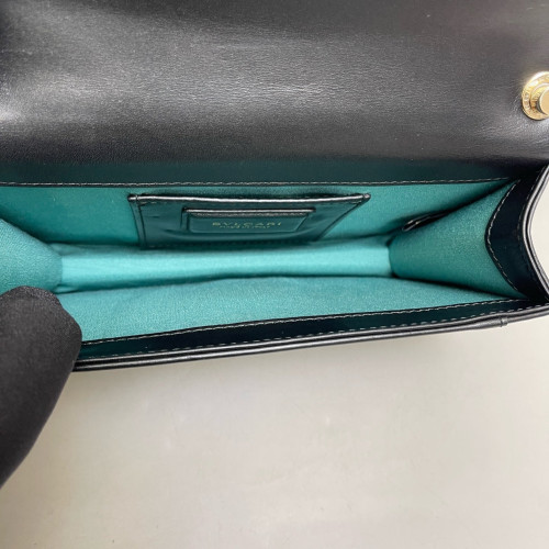 Bvlgari Medium Serpenti Forever Shoulder Bag Calfskin Black