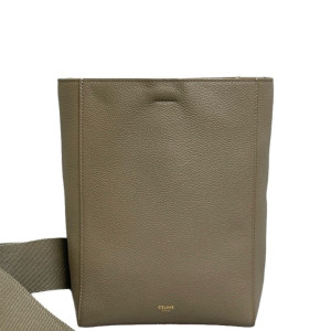 Celine Sangle Small Bucket Bag Grained Calfskin Grey