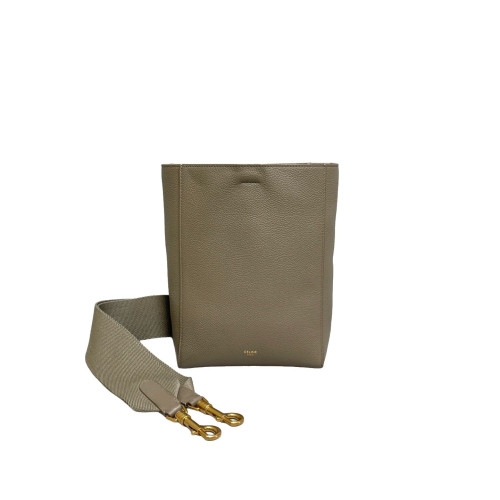 Celine Sangle Small Bucket Bag Grained Calfskin Grey Celine Sangle Small Bucket Bag Grained Calfskin Grey