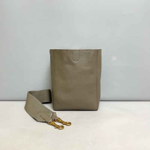 Celine Sangle Small Bucket Bag Grained Calfskin Grey Celine Sangle Small Bucket Bag Grained Calfskin Grey