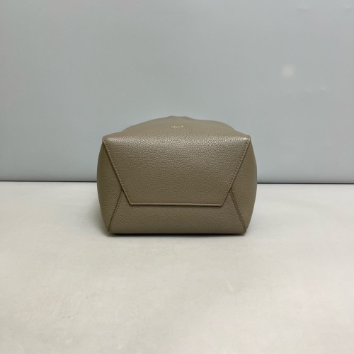 Celine Sangle Small Bucket Bag Grained Calfskin Grey Celine Sangle Small Bucket Bag Grained Calfskin Grey