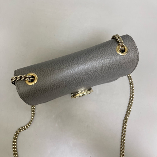 Gucci Small Interlocking G Shoulder Bag Grained Calfskin Grey Gucci Small Interlocking G Shoulder Bag Grained Calfskin Grey