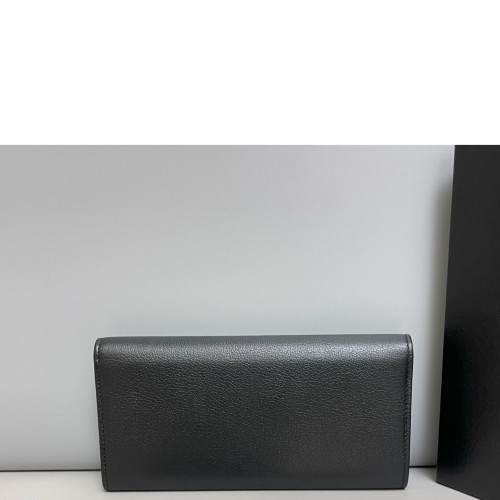 Chanel Camellia Continental Wallet Calfskin Black