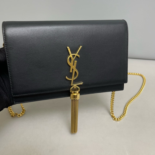 Yves Saint Laurent Small Kate Crossbody Bag Calfskin Black