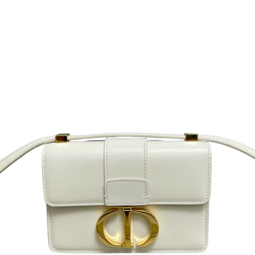 Dior 30 Montaigne Mini Box Bag Calfskin White Dior 30 Montaigne Mini Box Bag Calfskin White