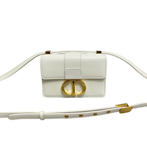Dior 30 Montaigne Mini Box Bag Calfskin White Dior 30 Montaigne Mini Box Bag Calfskin White