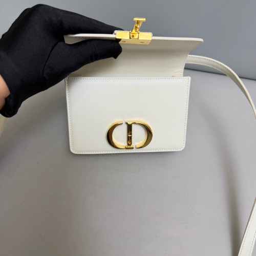 Dior 30 Montaigne Mini Box Bag Calfskin White Dior 30 Montaigne Mini Box Bag Calfskin White