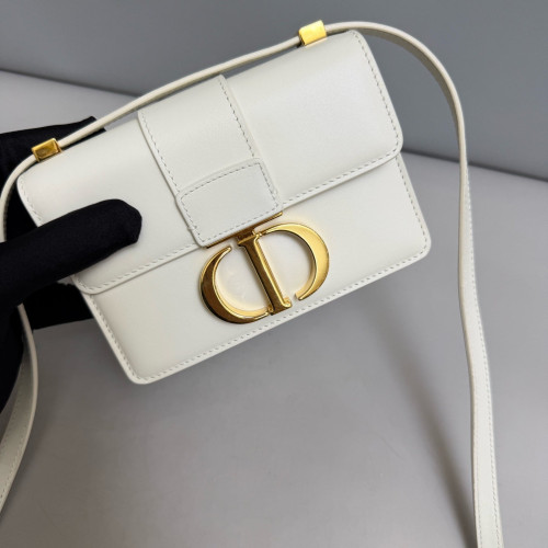 Dior 30 Montaigne Mini Box Bag Calfskin White Dior 30 Montaigne Mini Box Bag Calfskin White