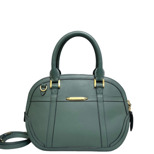 Burberry Small Orchard Bowling Bag Calfskin Green