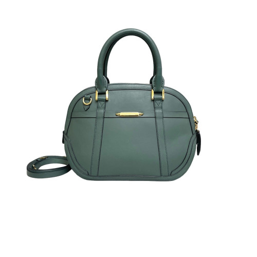 Burberry Small Orchard Bowling Bag Calfskin Green