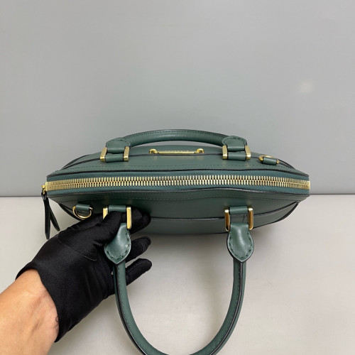 Burberry Small Orchard Bowling Bag Calfskin Green