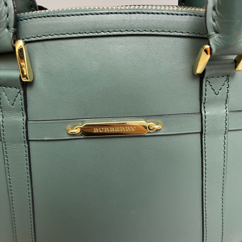 Burberry Small Orchard Bowling Bag Calfskin Green