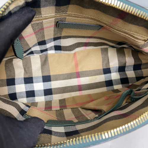 Burberry Small Orchard Bowling Bag Calfskin Green
