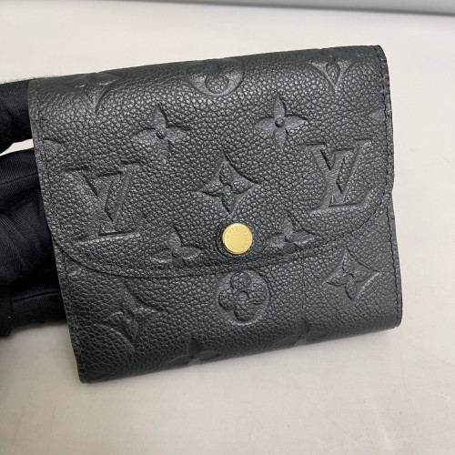 Louis Vuitton Iris Compact Wallet Xs Monogram Empreinte Black