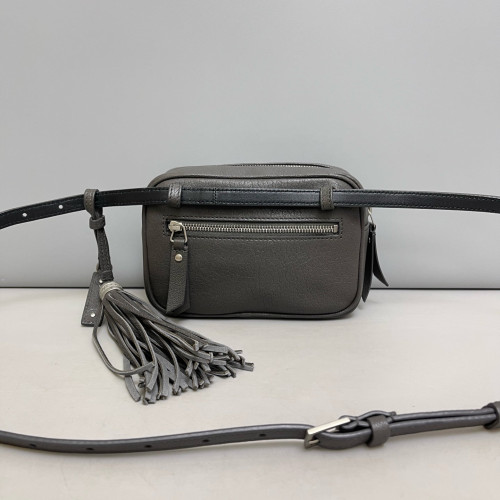 Yves Saint Laurent Lou Belt Calfskin Grey Yves Saint Laurent Lou Belt Calfskin Grey