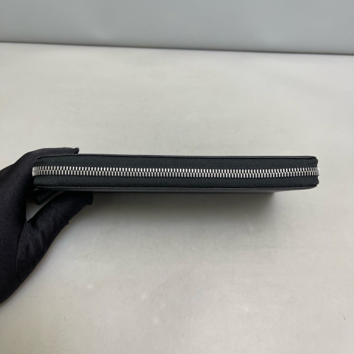 Prada Zip Around Wallet Saffiano Calfskin Black Prada Zip Around Wallet Saffiano Calfskin Black