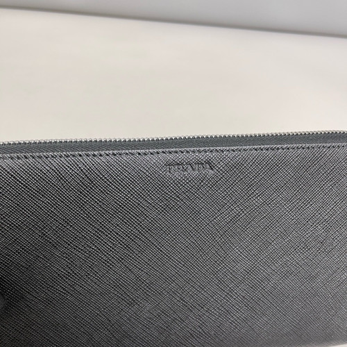 Prada Zip Around Wallet Saffiano Calfskin Black Prada Zip Around Wallet Saffiano Calfskin Black