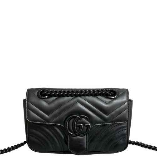 Gucci Mini GG Marmont Calfskin Black