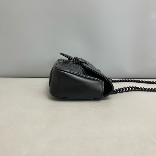 Gucci Mini GG Marmont Calfskin Black