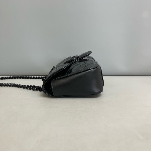 Gucci Mini GG Marmont Calfskin Black