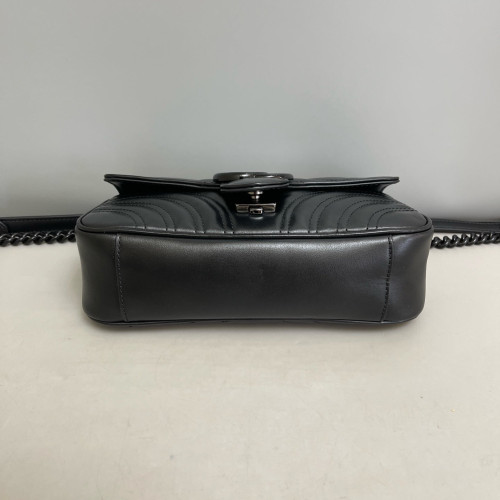 Gucci Mini GG Marmont Calfskin Black