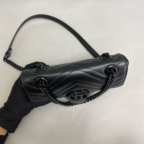 Gucci Mini GG Marmont Calfskin Black