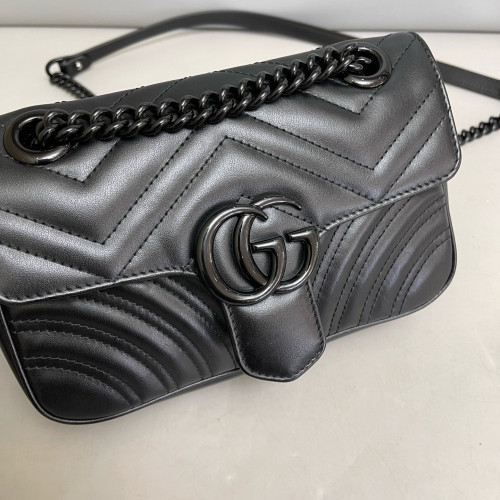 Gucci Mini GG Marmont Calfskin Black