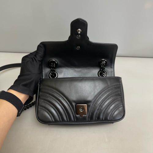 Gucci Mini GG Marmont Calfskin Black